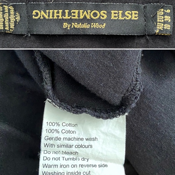 Something Else by Natalie Wood boho moon blouse, black tan - Picture 8 of 8